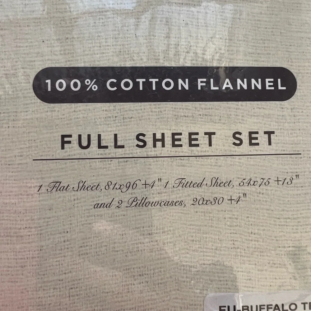 ALTITUDE HOME Christmas Tree Flannel Full Sheet Set NWT NEW